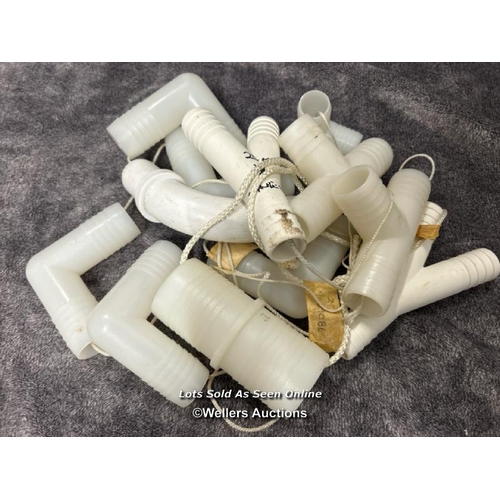 818 - PLASTIC PIPE CONNECTORS, VARIOUS SIZES