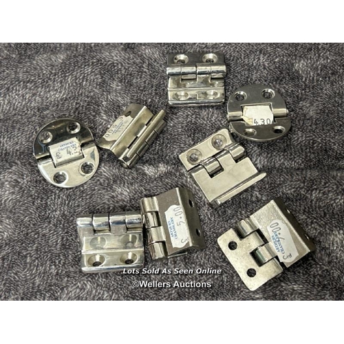 828 - VARIOUS STAINLESS STEEL BUTT HINGES AND TABLE HINGES