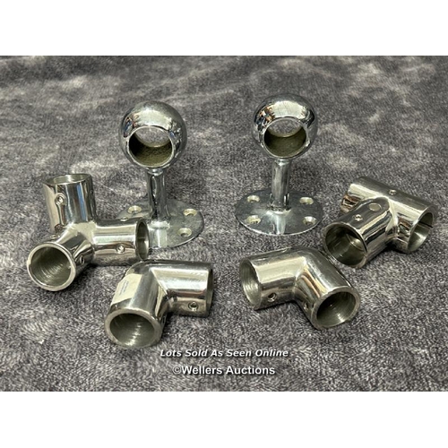 835 - X6 VARIOUS STAINLESS STEEL TUBE FITTINGS