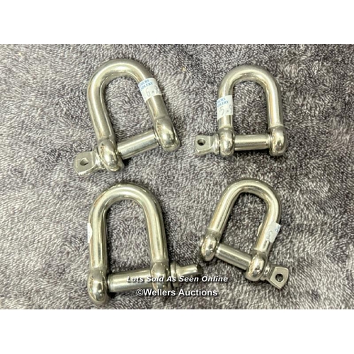 848 - X4 STAINLESS STEEL D SHACKLES