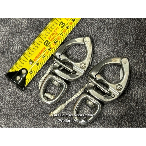 873 - X2 SMALL WICHARD HR QUICK RELEASE SNAP SHACKLE WITH SWIVEL EYE