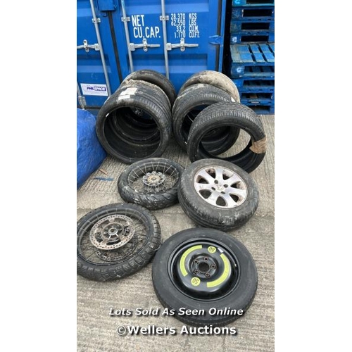 8029 - JOB LOT OF ASSORTED WHEELS AND TYRES