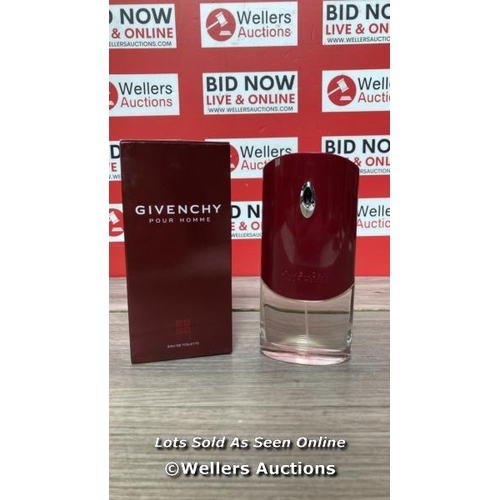 8100 - GIVENCHY POUR HOMME EAU DE TOILETTE 100ML / OPENED SPRAYED ONCE / G43
