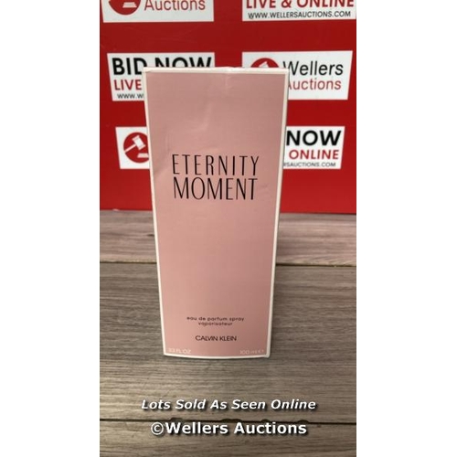 8113 - CALVIN KLEIN ETERNITY MOMENT EAU DE PARFUM 100ML / OPENED SPRAYED MINIMALLY / G43