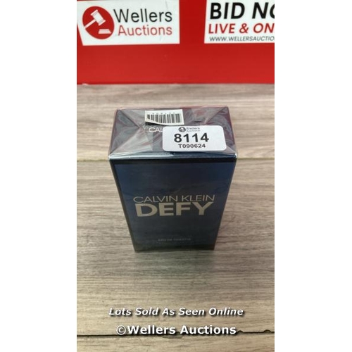 8114 - CALVIN KLIEIN DEFY EAU DE TOILETTE 100ML / BRAND NEW AND SEALED / G43