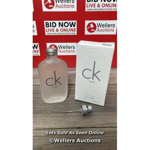 8116 - CALVIN KLEIN CK ONE EAU DE TOILETTE 200ML / BRAND NEW AND SEALED / G43
