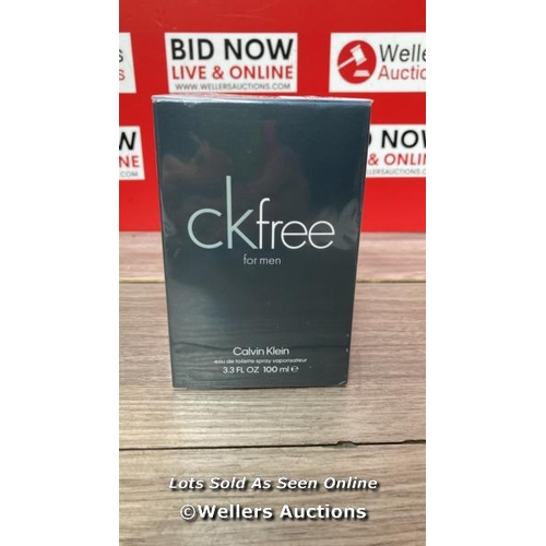 8119 - CALVIN KLEIN CKFREE FOR MEN EAU DE TOILETTE 100ML / BRAND NEW AND SEALED / G43