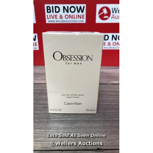 8128 - CALVIN KLEIN OBSESSION FOR MEN EAU DE TOILETTE 75ML / BRAND NEW AND SEALED / G43