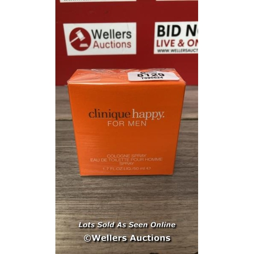 8129 - CLINIQUE HAPPY FOR MEN EAU DE TOILETTE 50ML / BRAND NEW AND SEALED / G43