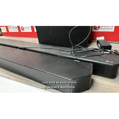 8336 - SAMSUNG Q600C SOUNDBAR, LG SM5 SOUNDBAR & SUB SET / WITH POWER SUPPLIES / WITHOUT REMOTE & BOX / SEE... 