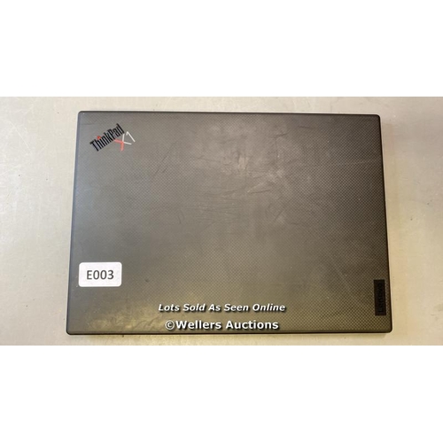 9543 - LENOVO THINKPAD X1 NANO GEN 1 / 16GB RAM / 500GB HD / INTEL CORE I5-1140G7 @ 1.80GHZ / SN: PW01FGKV ... 