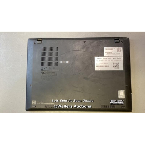 9543 - LENOVO THINKPAD X1 NANO GEN 1 / 16GB RAM / 500GB HD / INTEL CORE I5-1140G7 @ 1.80GHZ / SN: PW01FGKV ... 