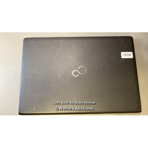 9565 - FUJITSU LIFEBOOK A SERIES / 4GB RAM / 500GB HD / I3-5005U @ 2.0GHZ / WINDOWS 10 OPERATING SYSTEM / P... 