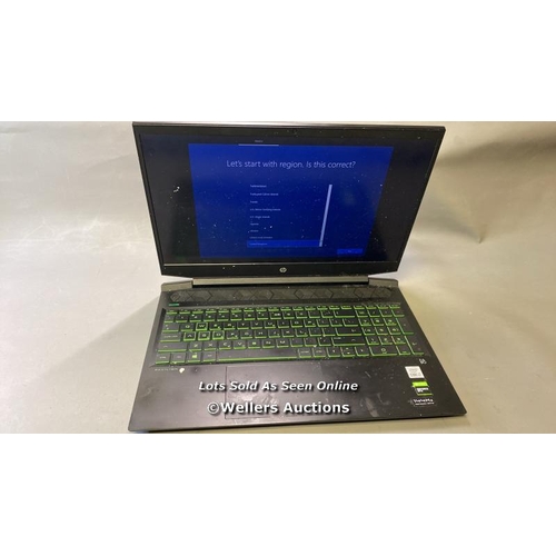 9566 - HP PAVILION GAMING LAPTOP MODEL 16-A0006NV / 16GB RAM / 500GB HD / INTEL CORE I7-10750H @ 2.60GHZ / ... 