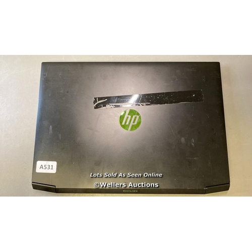 9566 - HP PAVILION GAMING LAPTOP MODEL 16-A0006NV / 16GB RAM / 500GB HD / INTEL CORE I7-10750H @ 2.60GHZ / ... 