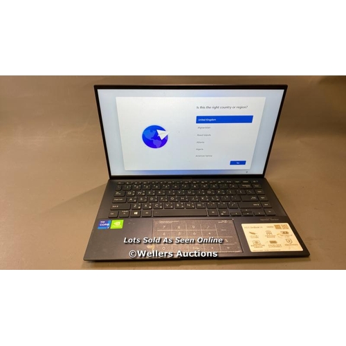 9579 - ASUS ZENBOOK 14 MODEL UX435E / 16GB RAM / 1TB HD / INTEL CORE I7-1165G7 @ 2.80GHZ / SN: 36MM8N0CX16C... 