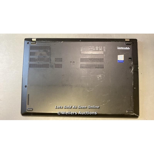 9581 - LENOVO THINKPAD T480S / 24GB RAM / 500GB HD / INTEL CORE I7-8650U @ 1.90GHZ / SN: PC165G58 / WINDOWS... 