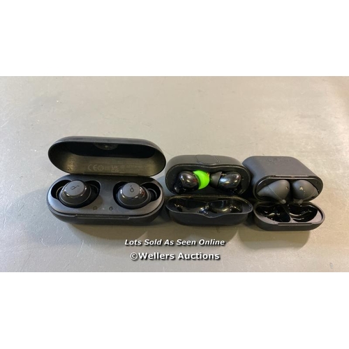 9642 - X3 EARBUDS INCL. SOUNDCORE AND DEFUNC / BLUETOOTH CONNECTION NOT TESTED