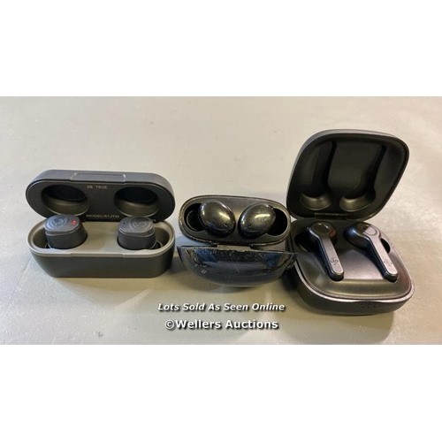 9648 - X3 EARBUDS INCL. SKULLCANDY AND BOLTUNE / BLUETOOTH CONNECTION NOT TESTED