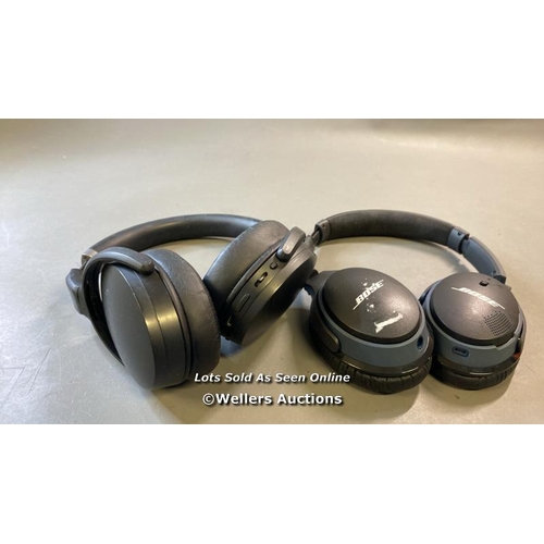 9701 - X2 HEADPHONES INCL. SENNHEISER HD450BT AND BOSE BA2