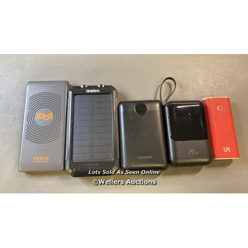 9729 - X5 POWER BANKS INCL. VEGER AND UNIDEN