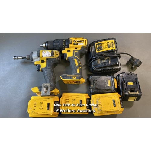 9737 - ASSORTMENT OF DEWALT TOOLS INCL. DCD778, DCB181, DCB184, DCB183, DCB115 AND MAKITA BL1850B