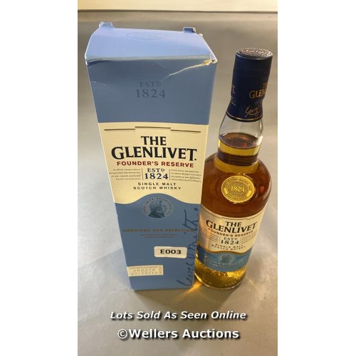 9743 - X1 NEW THE GLENLIVET 1824 WHISKY 40% VOL. 700ML