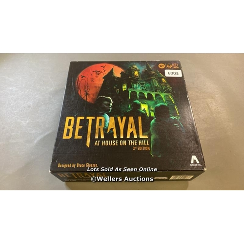 9760 - X1 BETRAYAL AT HOUSE ON THE HILL 3RD EDITION