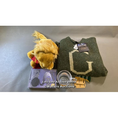 9770 - ASSORTMENT OF NEW HARRY POTTER ITEMS INCL. JUMPER, PLUSHIE AND KEYRING