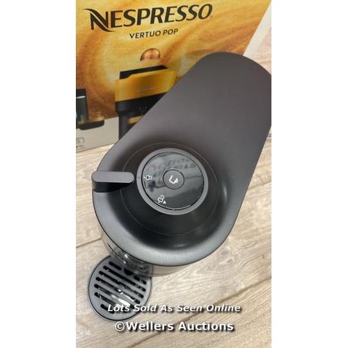 100 - NESPRESSO BY MAGIMIX VERTUO POP CAPSULE COFFEE MACHINE IN BLACK - 11729 / POWERS UP / SIGNS OF USE /... 