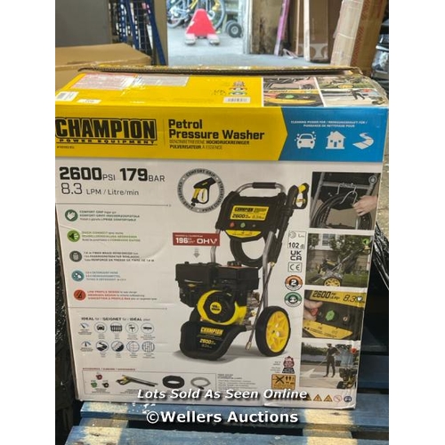 108 - CHAMPION PETROL 2600 PSI PRESSURE WASHER / SIGNS OF USE / P