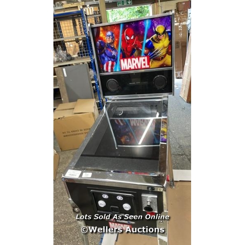 109 - ARCADE1UP PINBALL MACHINE / UNTESTED / WITHOUT POWER SUPPLY / SIGNS OF USE / DAMAGED / P