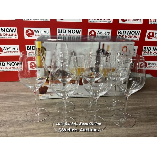 178 - STOLZLE LAUSITZ ALL PURPOSE WINE GLASS / ONE MISSING / APPEARS NEW OPEN BOX / E8