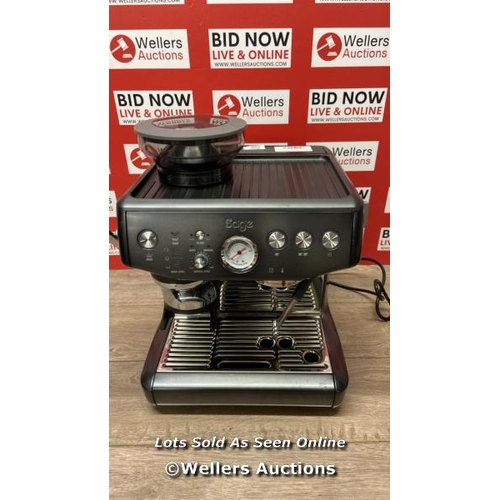 209 - SAGE THE BARISTA EXPRESS IMPRESS BEAN TO CUP COFFEE MACHINE IN BLACK STAINLESS STEEL (SES876BST4GUK1... 