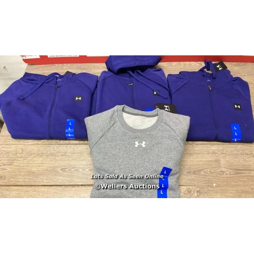 223 - 5X GENTS NEW UNDER ARMOUR SWEATSHIRTS / L / E15