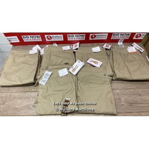 240 - 10X LADIES NEW MONDETTA LINED CARGO TROUSERS / 1XUK 8, 9X UK 10 / E60