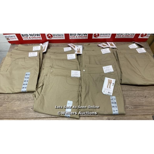 242 - 10X LADIES NEW MONDETTA LINED CARGO TROUSERS / UK 12 / E60