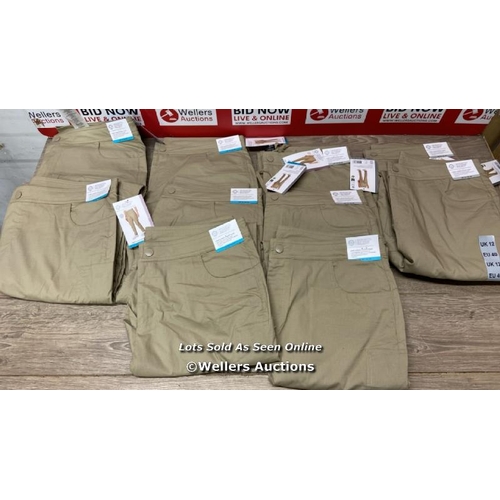 243 - 10X LADIES NEW MONDETTA LINED CARGO TROUSERS / 4X UK 12, 6X UK 14 / E60