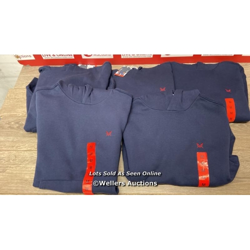 265 - 5X GENTS NEW CREW CLOTHING HOODIES / M / E62