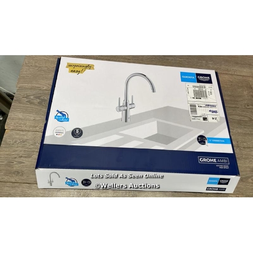 28 - GROHE AMBI DUAL LEVER KITCHEN MIXER TAP / SIGNS OF USE