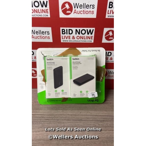 89 - BELKIN POWERBANKS 2PK / MINIMAL SIGNS OF USE / A44