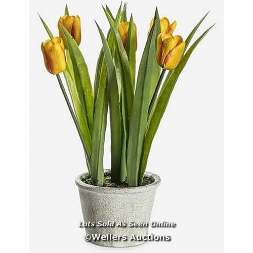 7038 - ARTIFICIAL TULIP PLANT / RED STRIPE / NEW / G23