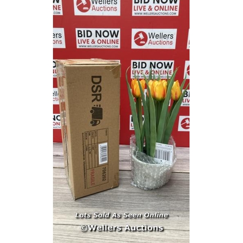 7060 - ARTIFICIAL TULIP PLANT / RED STRIPE / NEW / G28