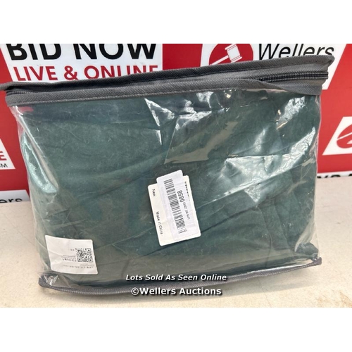 7156 - FREYAMY DOUBLE DUVET COVER SET DARK GREEN PLAIN MICROFIBER BEDDING SET