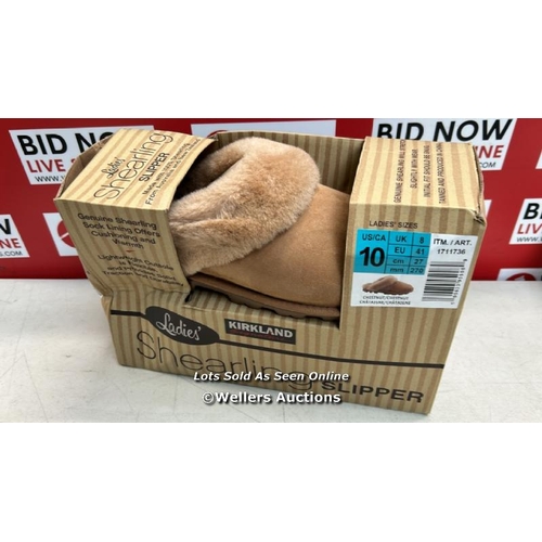 7293 - LADIES NEW KIRKLAND SIGNATURE SHEARLING SLIPPERS / UK 8  / E68