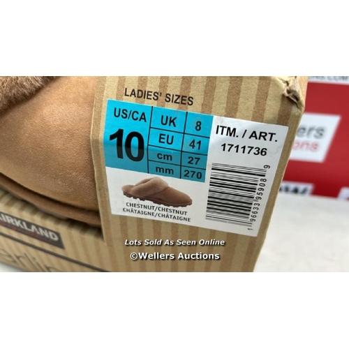 7293 - LADIES NEW KIRKLAND SIGNATURE SHEARLING SLIPPERS / UK 8  / E68