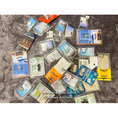 903 - ASSORTED NEW BOATING ITEMS INCLUDING CABLE CONNECTORS AND LIGHT BULBS