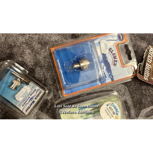 903 - ASSORTED NEW BOATING ITEMS INCLUDING CABLE CONNECTORS AND LIGHT BULBS