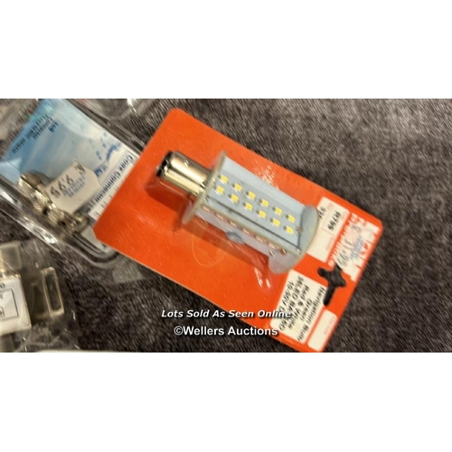 903 - ASSORTED NEW BOATING ITEMS INCLUDING CABLE CONNECTORS AND LIGHT BULBS