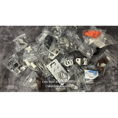 911 - ASSORTED MARINE CLIPS, LOCKS AND RINGS